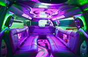 Beautiful white limo inside 