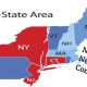 Map highlighting New York, New Jersey, and Connecticut; the Tri-State Area.