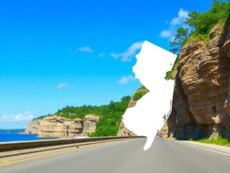 Scenic New Jersey highway with cliffs, ideal for a limo tour.